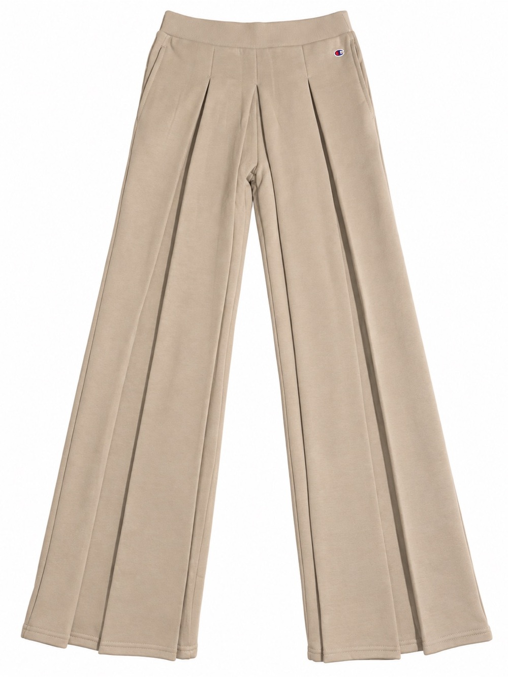 Champion Beige Wide-Leg Pleated Kids Pants